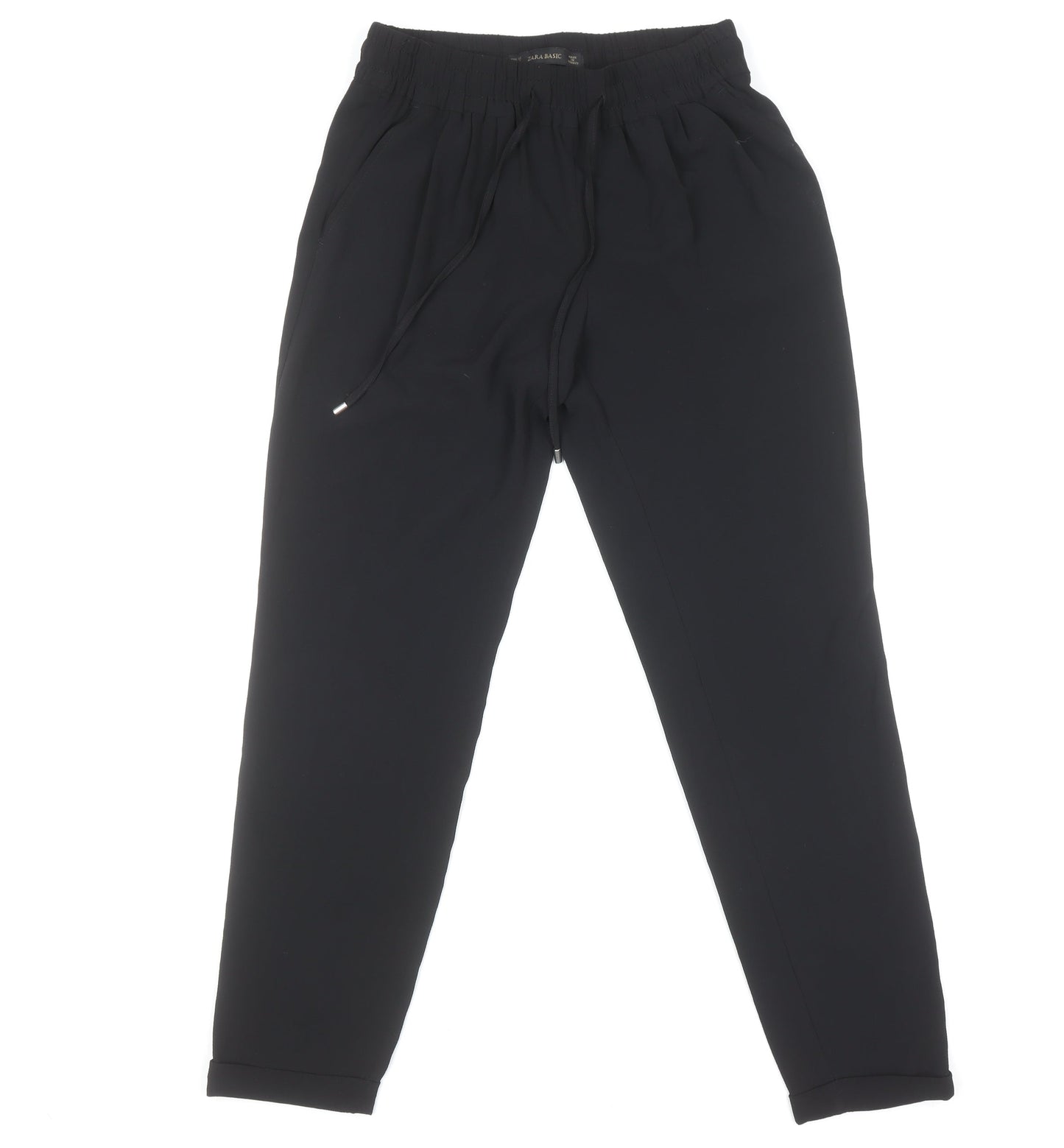 Zara Basic Women’s Black Jogger Trousers Size S Polyester