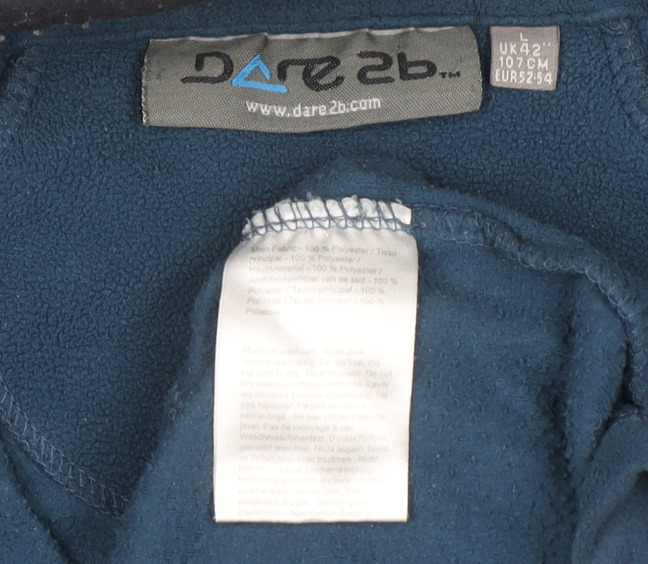 Dare 2b Mens Blue Fleece 1/2 Zip Pullover Sweatshirt Size L