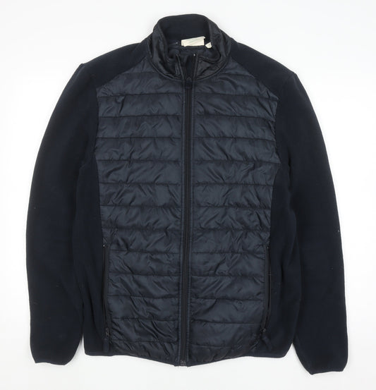 Mountain Warehouse Men's Black L Puffer Fleece Jacket Outdoor