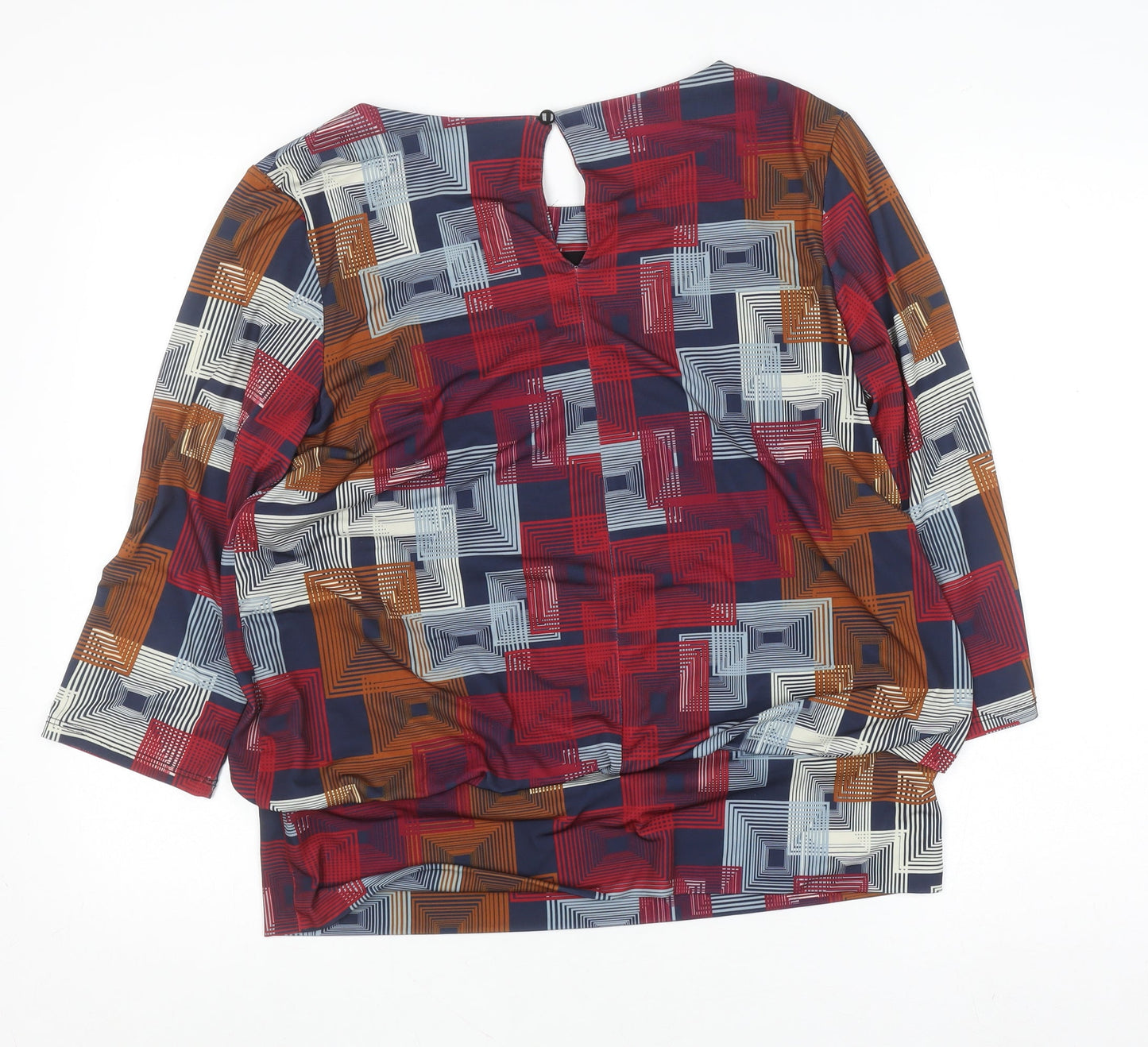 Gerard Womens Multicoloured Geometric Tunic Blouse Size 14
