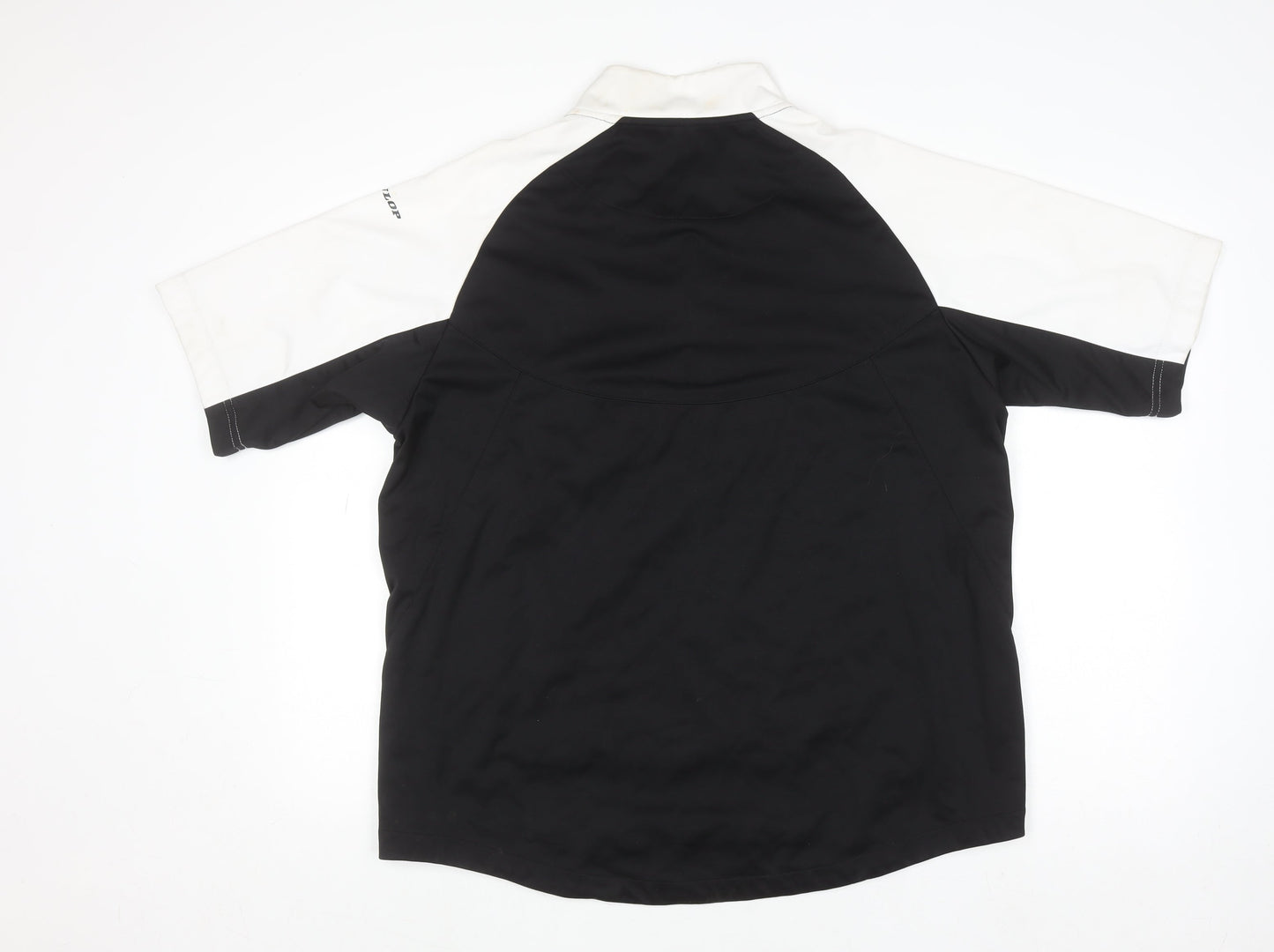 Dunlop Sport Men's Black White XL 1/4 Zip Polyester Activewear Top