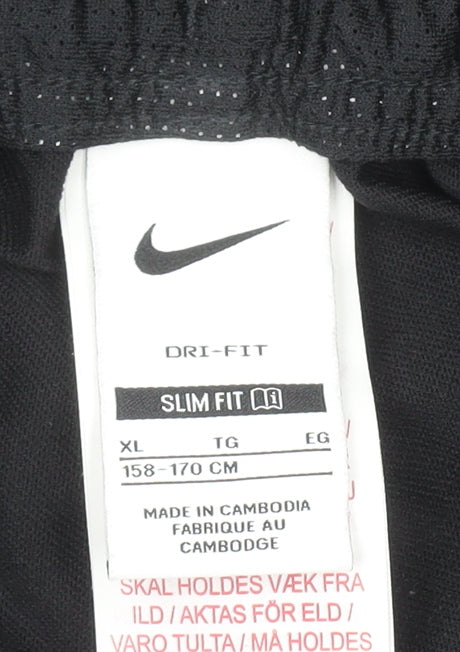 Nike Boys Black Dri-Fit Slim Fit Track Pants XL 158–170cm