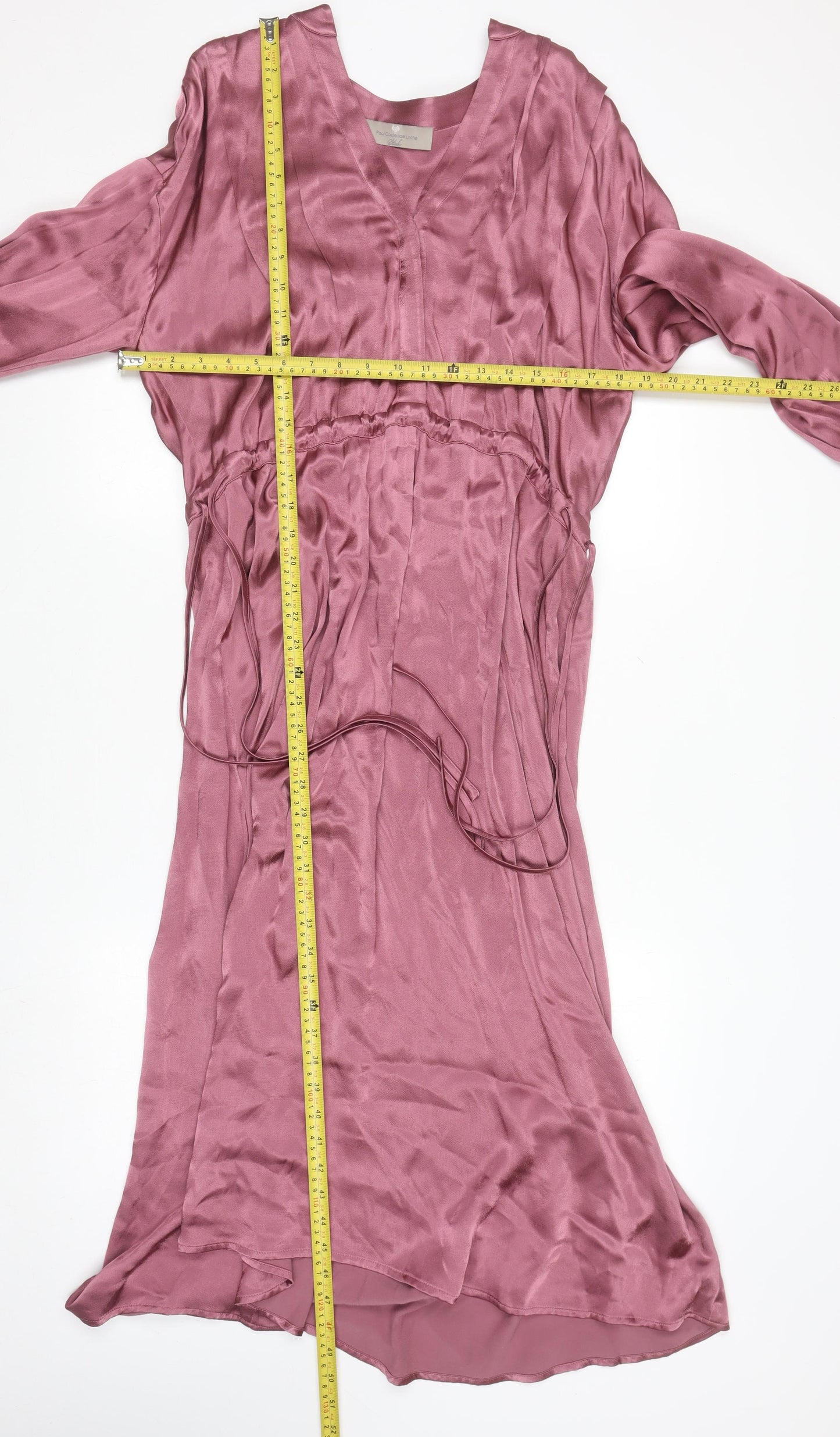Paul Costelloe Living Studio Women Pink Viscose Midi A-Line Dress Size 10