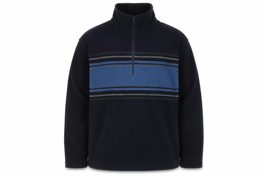 Hawkshead Active Men’s Blue Fleece 1/2 Zip Pullover Sweatshirt L