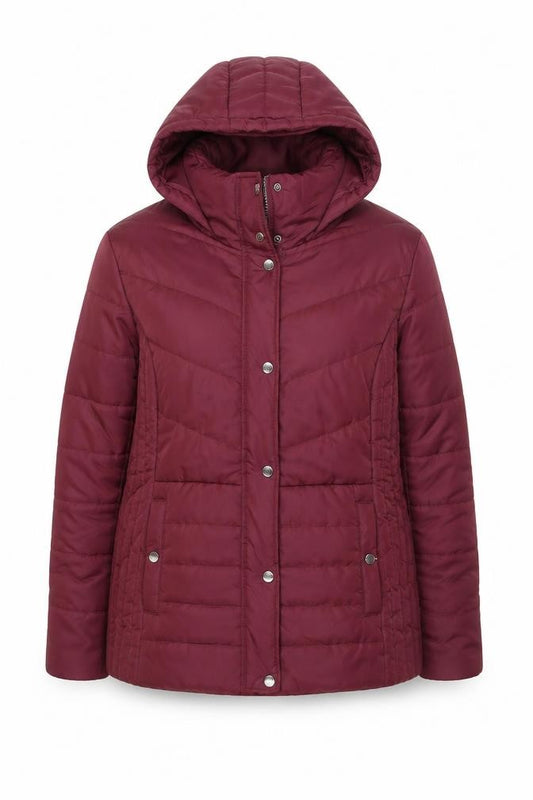 Champion Bramley Women's Red Hooded Puffer Jacket Size 18