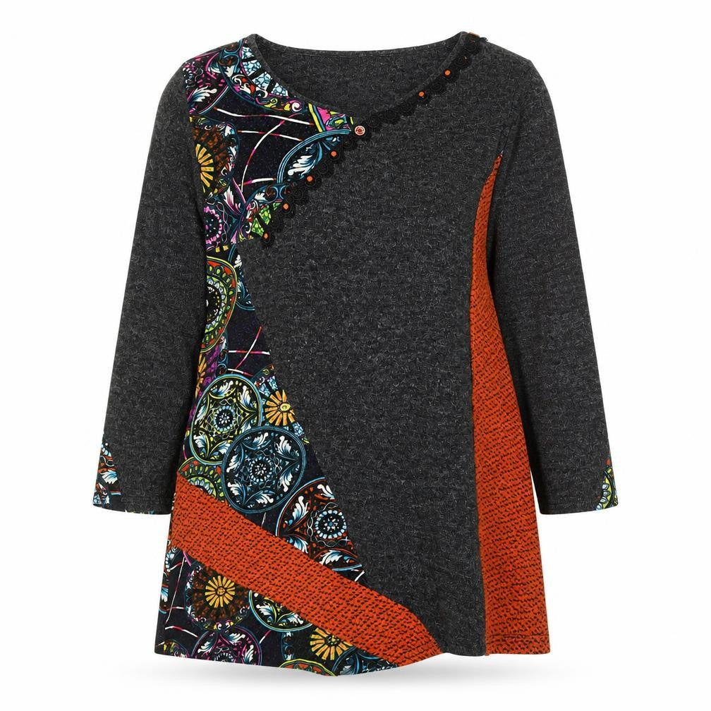 Samya Women’s Multicoloured Geometric Tunic Jumper Size 16