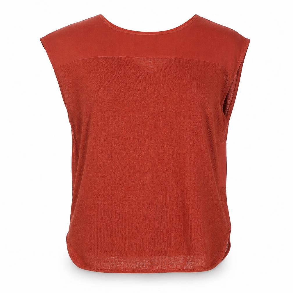 Marks & Spencer Women's Brown Sleeveless V-Neck Blouse Size 12