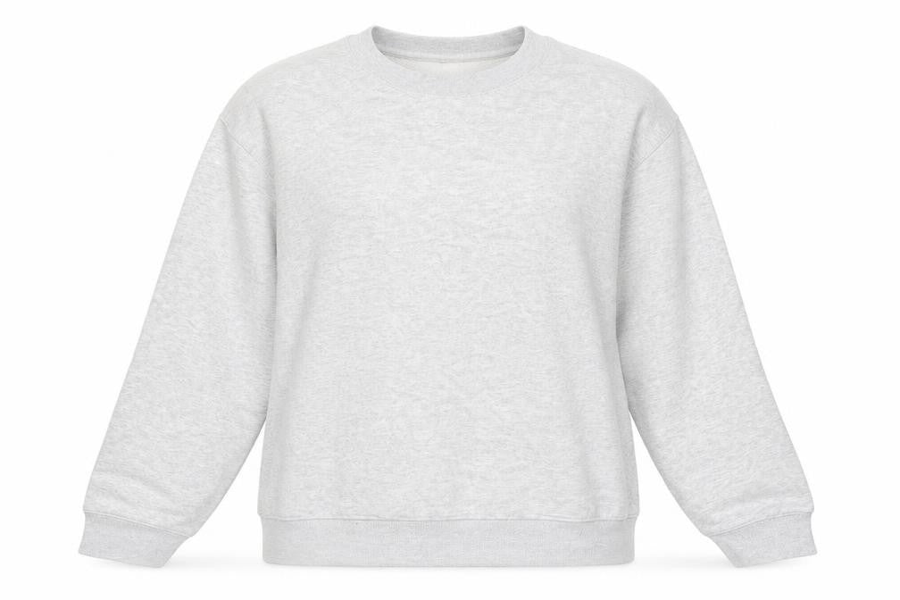 Weekday Women Grey Crew Neck Cotton Blend Pullover Jumper M