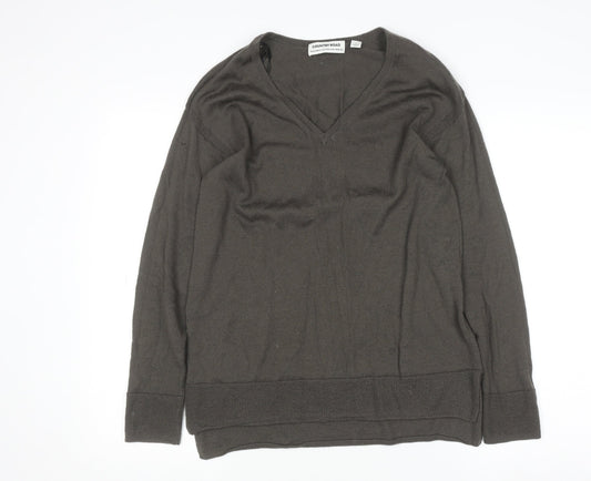 Country Road Womens Brown Wool V-Neck Pullover Jumper S