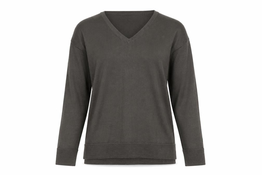 Country Road Womens Brown Wool V-Neck Pullover Jumper S