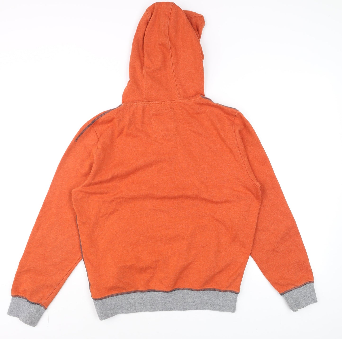 Next Boys Orange Pullover Hoodie 14 Years Cotton Blend Authentic Print