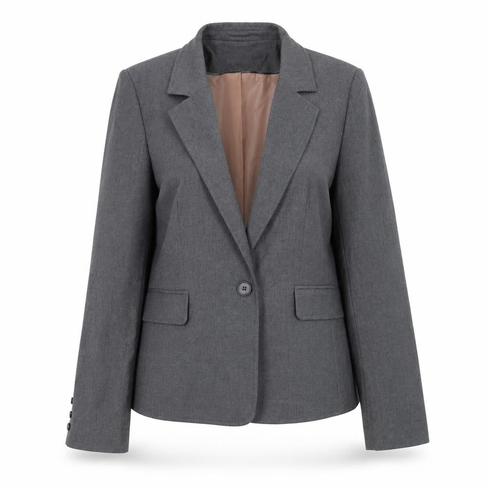 Oasis Women Grey Size 14 Classic Single Breasted Blazer