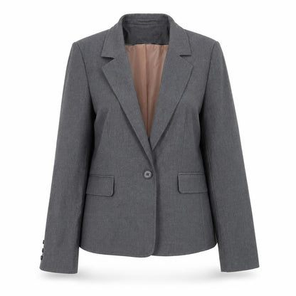 Oasis Women Grey Size 14 Classic Single Breasted Blazer