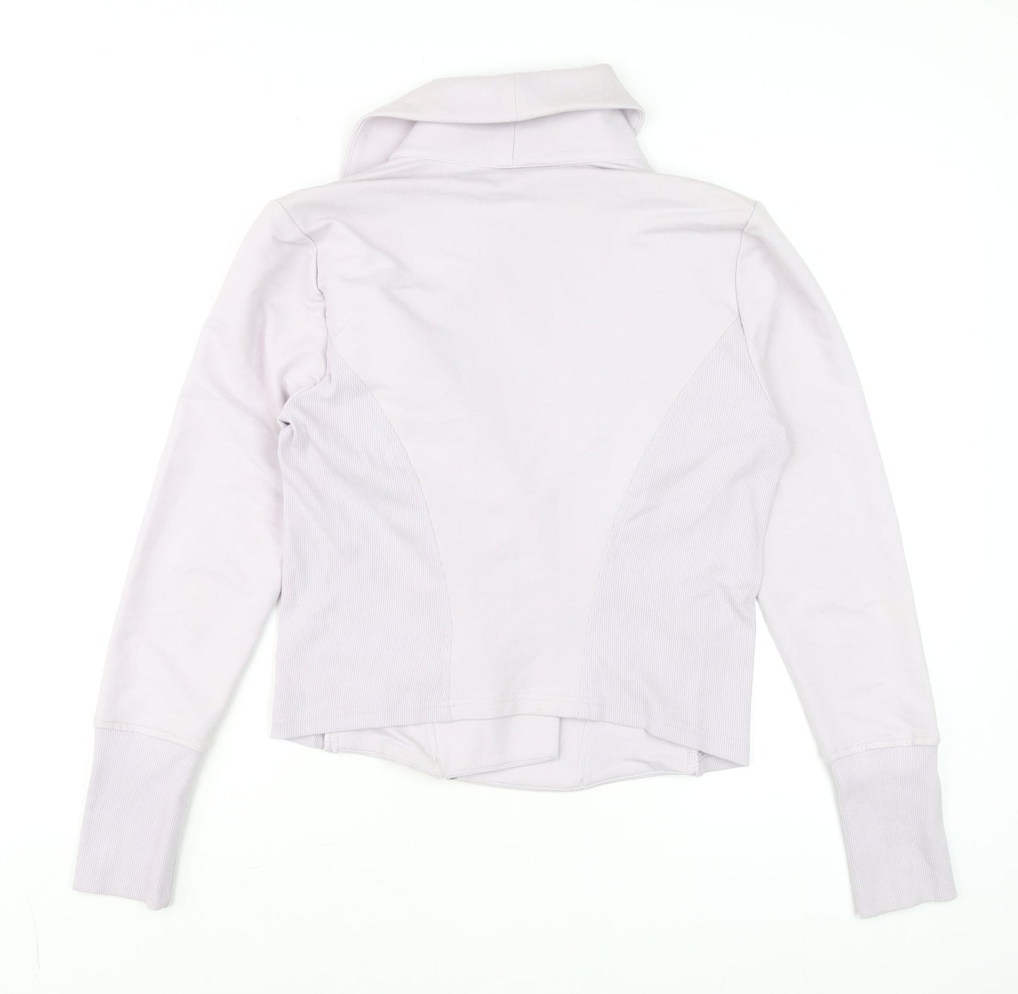 H by Halston Women Ivory Biker Jacket Size 14 Collared Zip Front