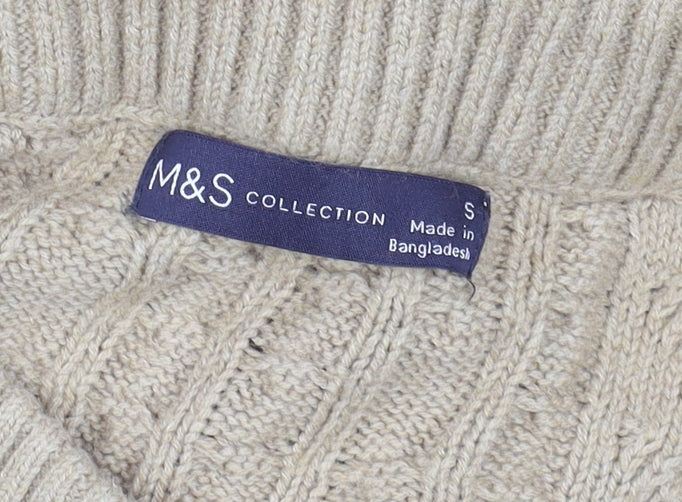 Marks and Spencer Womens Beige Knit Midi Pencil Skirt Size S