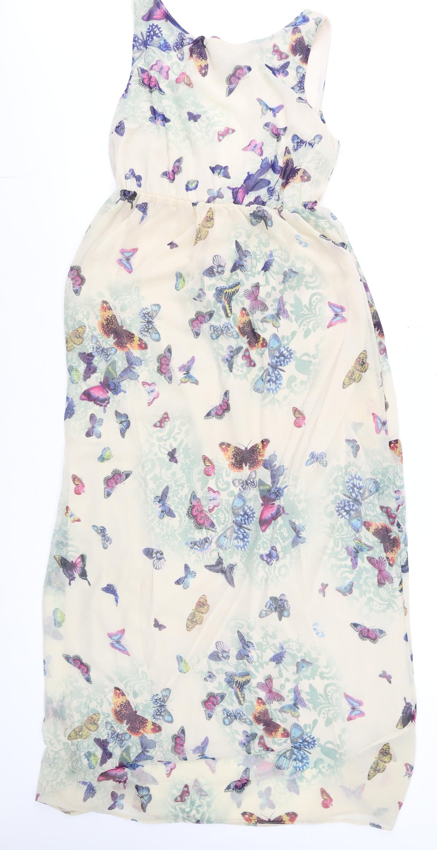 New York Lady Women’s Multicoloured Butterfly Maxi Dress Size S