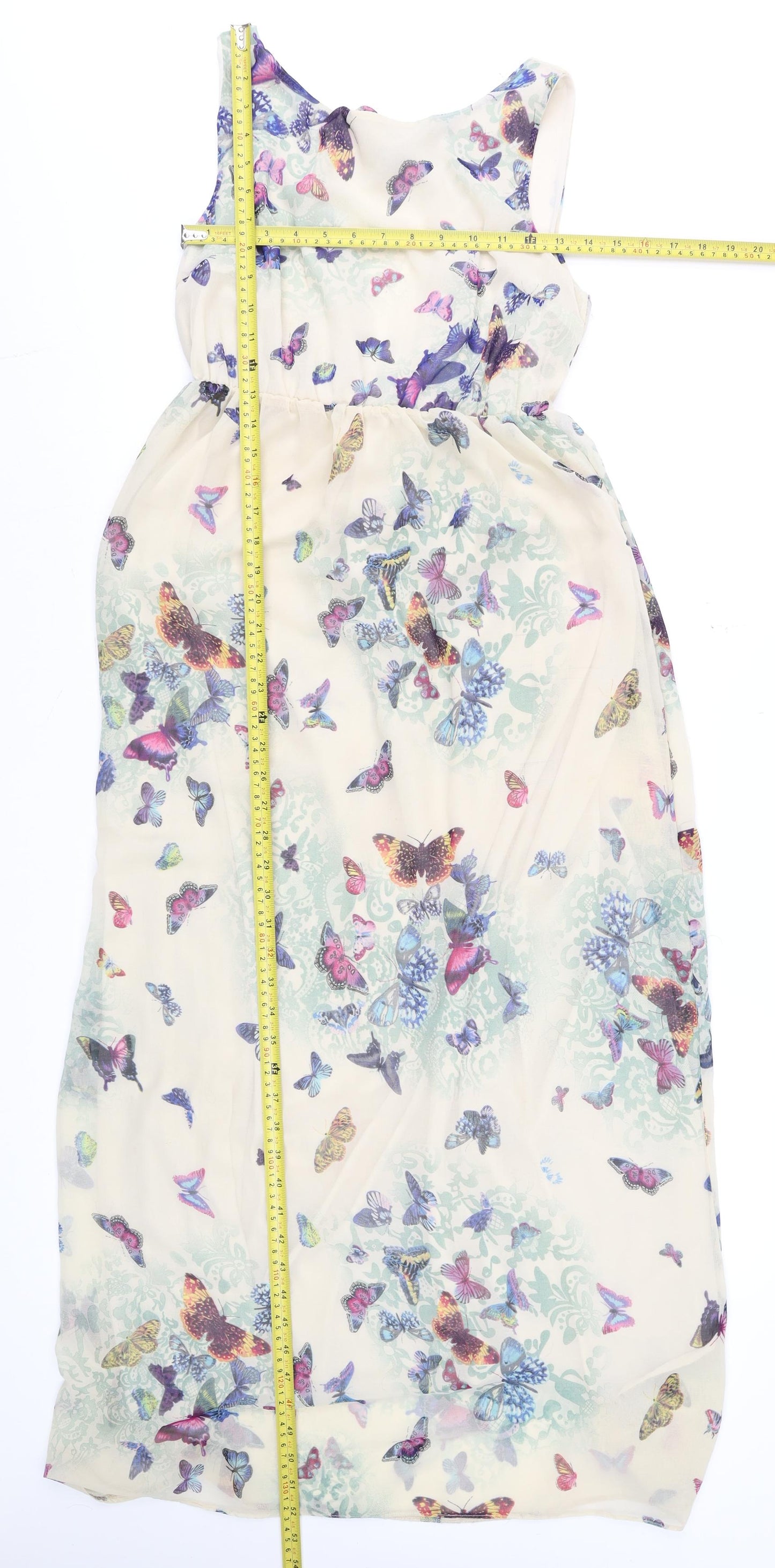 New York Lady Women’s Multicoloured Butterfly Maxi Dress Size S