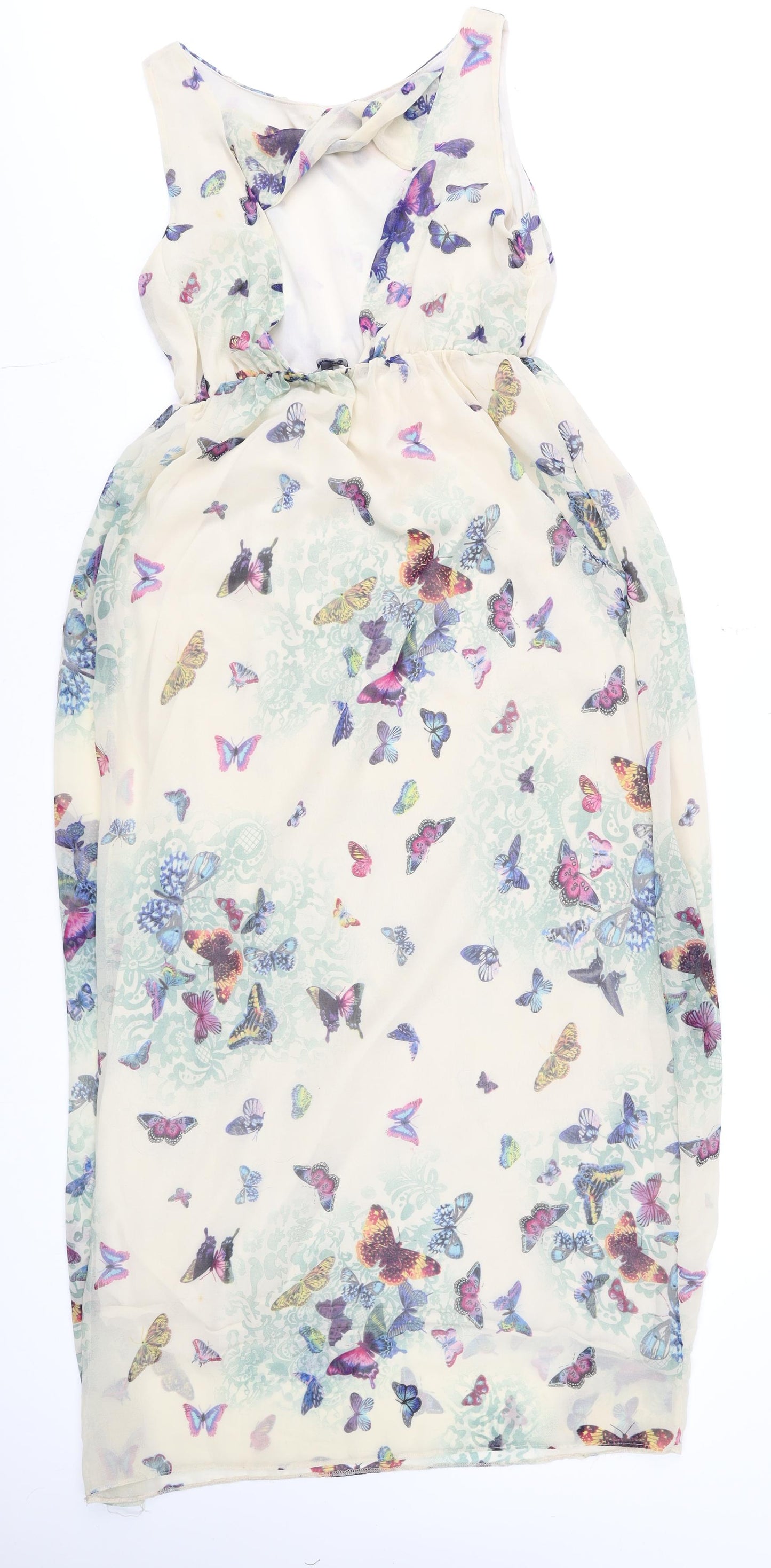 New York Lady Women’s Multicoloured Butterfly Maxi Dress Size S
