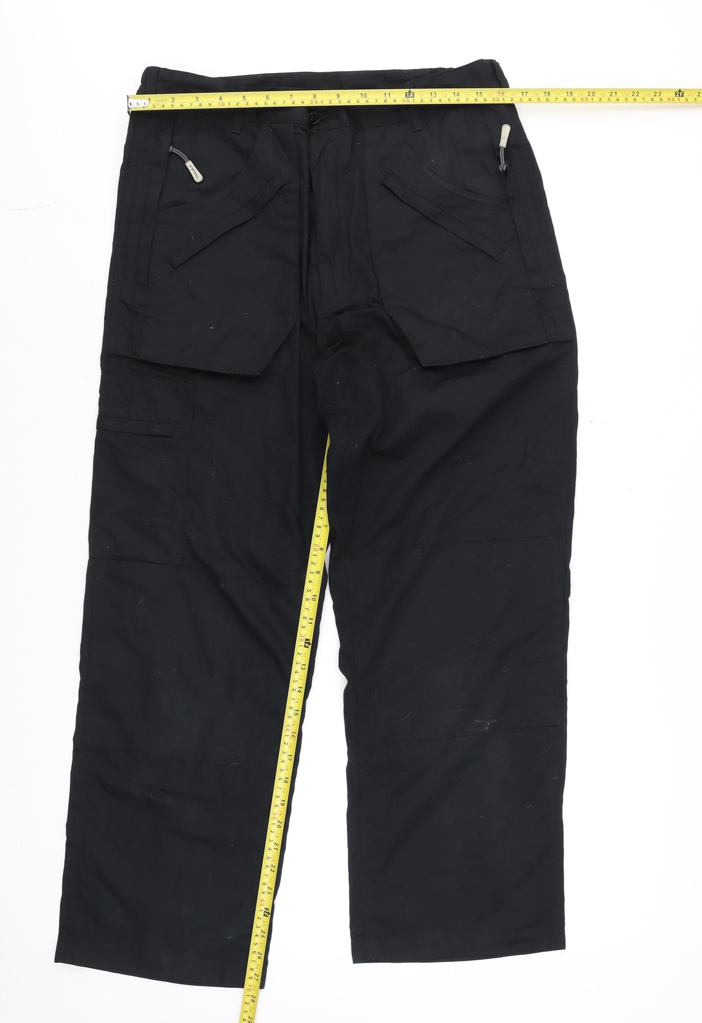 Trojan Men’s Black Cargo Work Trousers 34W 29L Polyester Cotton