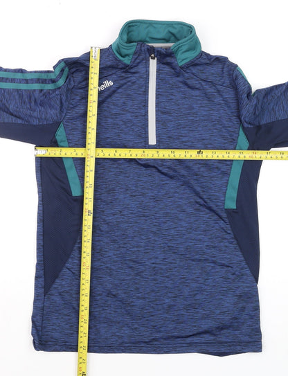Back view of O'Neill Women's Blue, size 10, 1/4 Zip Athletic Track Jacket