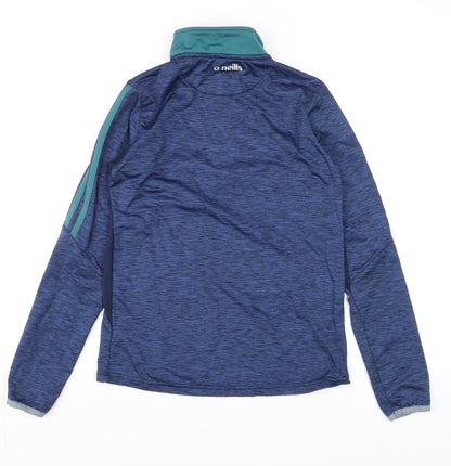Close-up detail of O'Neill Women's Blue, size 10, 1/4 Zip Athletic Track Jacket