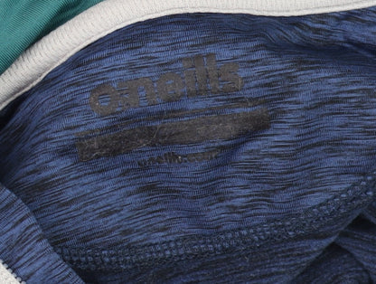 Brand and care label for O'Neill Women's Blue, size 10, 1/4 Zip Athletic Track Jacket