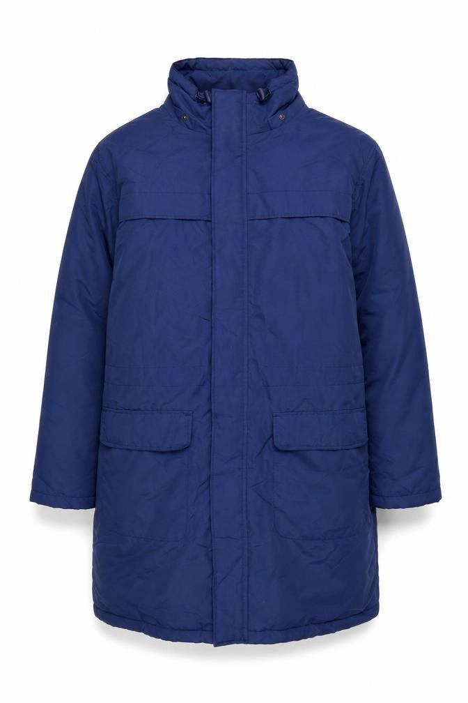Cotton Traders Men's Blue Waterproof Parka Coat M Long Windproof Jacket