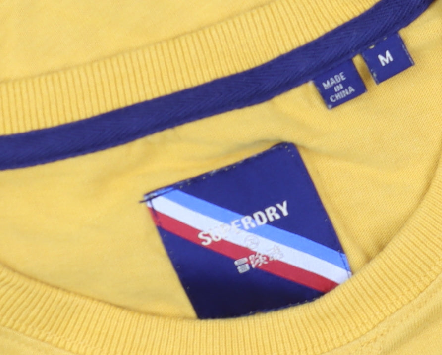 Superdry Men's Yellow Athletic State Graphic T-Shirt Size M