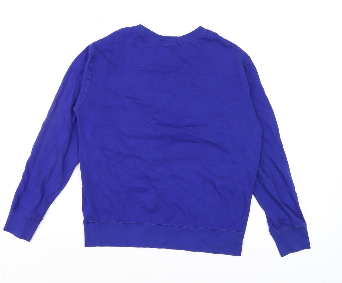 Ralph Lauren Boys Blue Long Sleeve Logo Pullover Cotton T-Shirt 10-12 Years