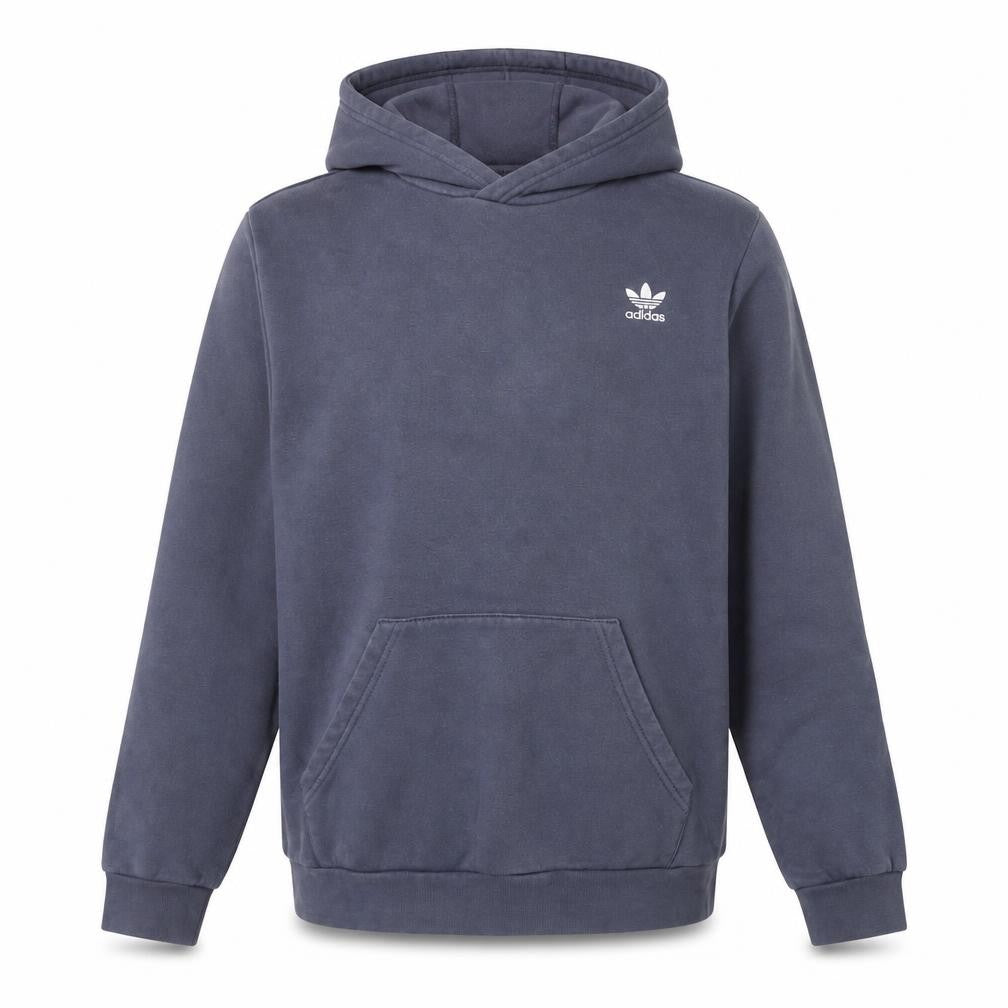 Adidas Boys Blue Pullover Hoodie 14-15 Years Cotton Blend Logo Style