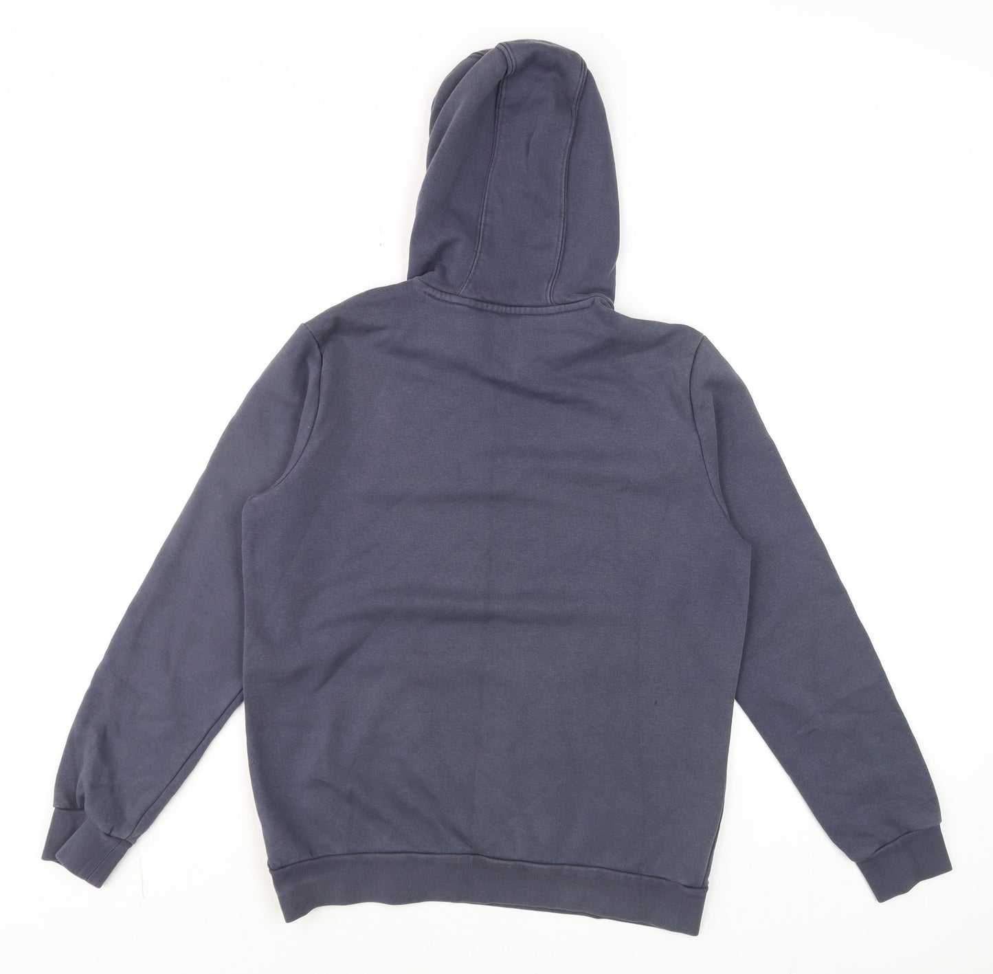 Adidas Boys Blue Pullover Hoodie 14-15 Years Cotton Blend Logo Style