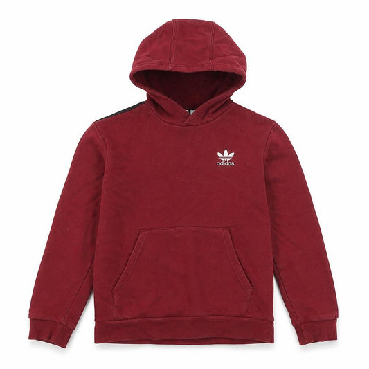 Adidas Boys Burgundy Hoodie 11-12 Years Pullover Cotton Blend Logo