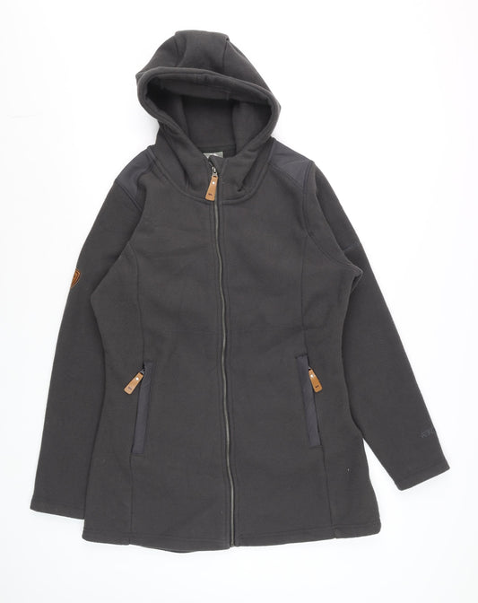 Trespass Unisex Black Fleece Soft Shell Hooded Jacket L