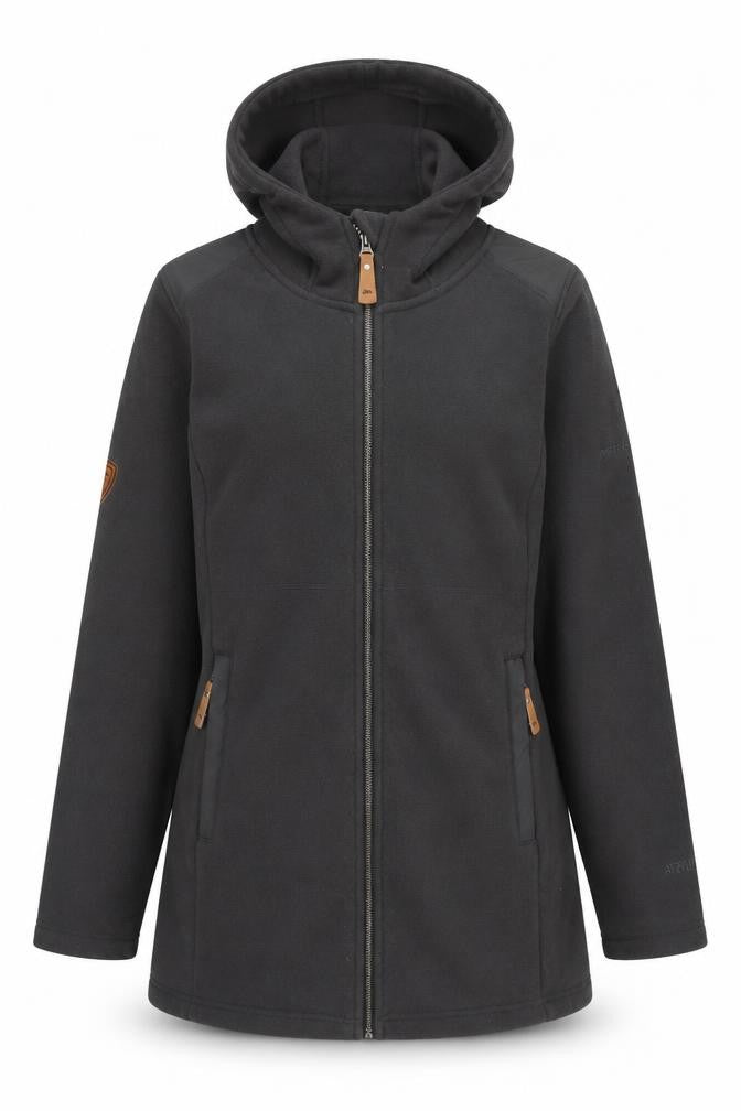 Trespass Unisex Black Fleece Soft Shell Hooded Jacket L
