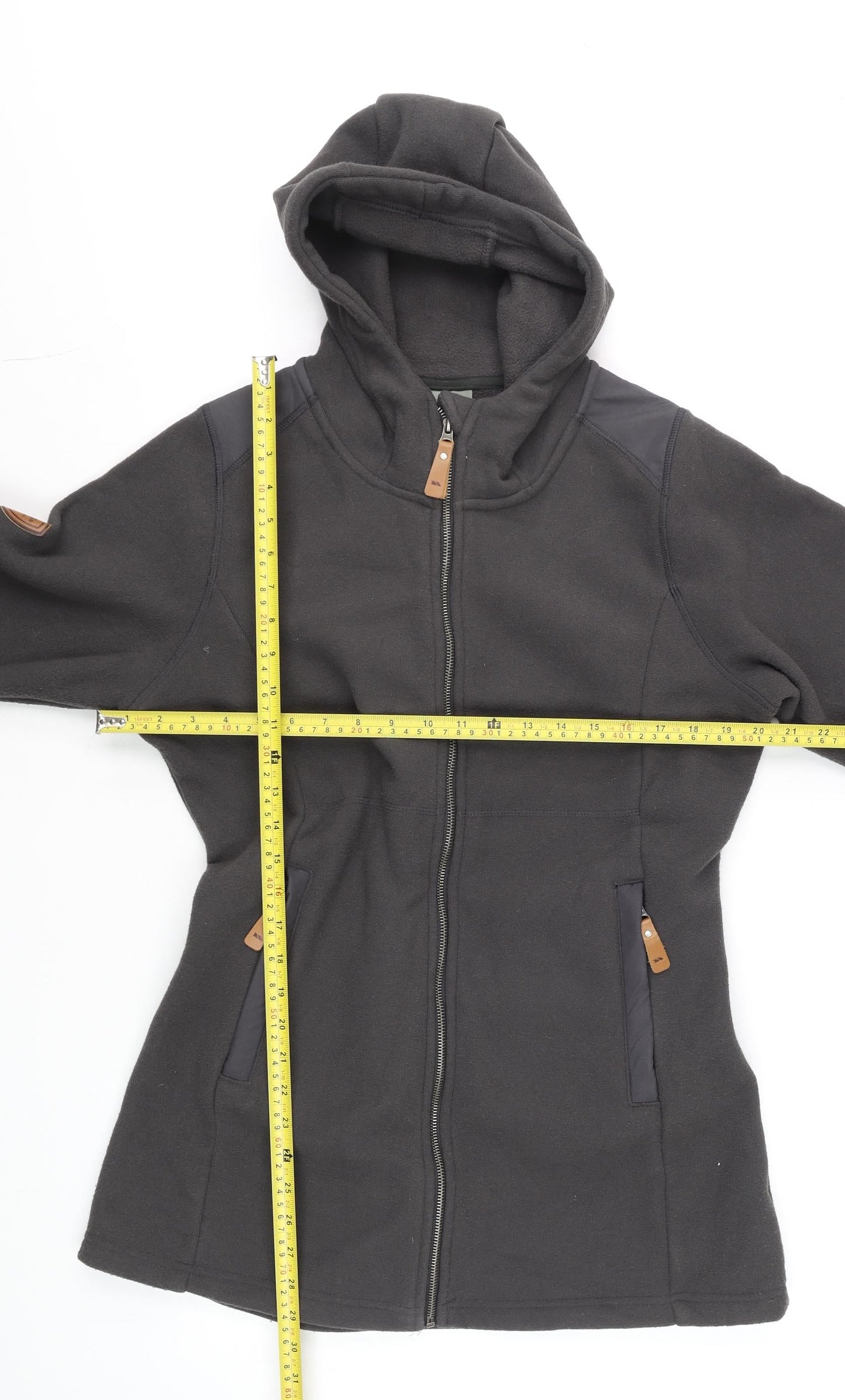 Trespass Unisex Black Fleece Soft Shell Hooded Jacket L