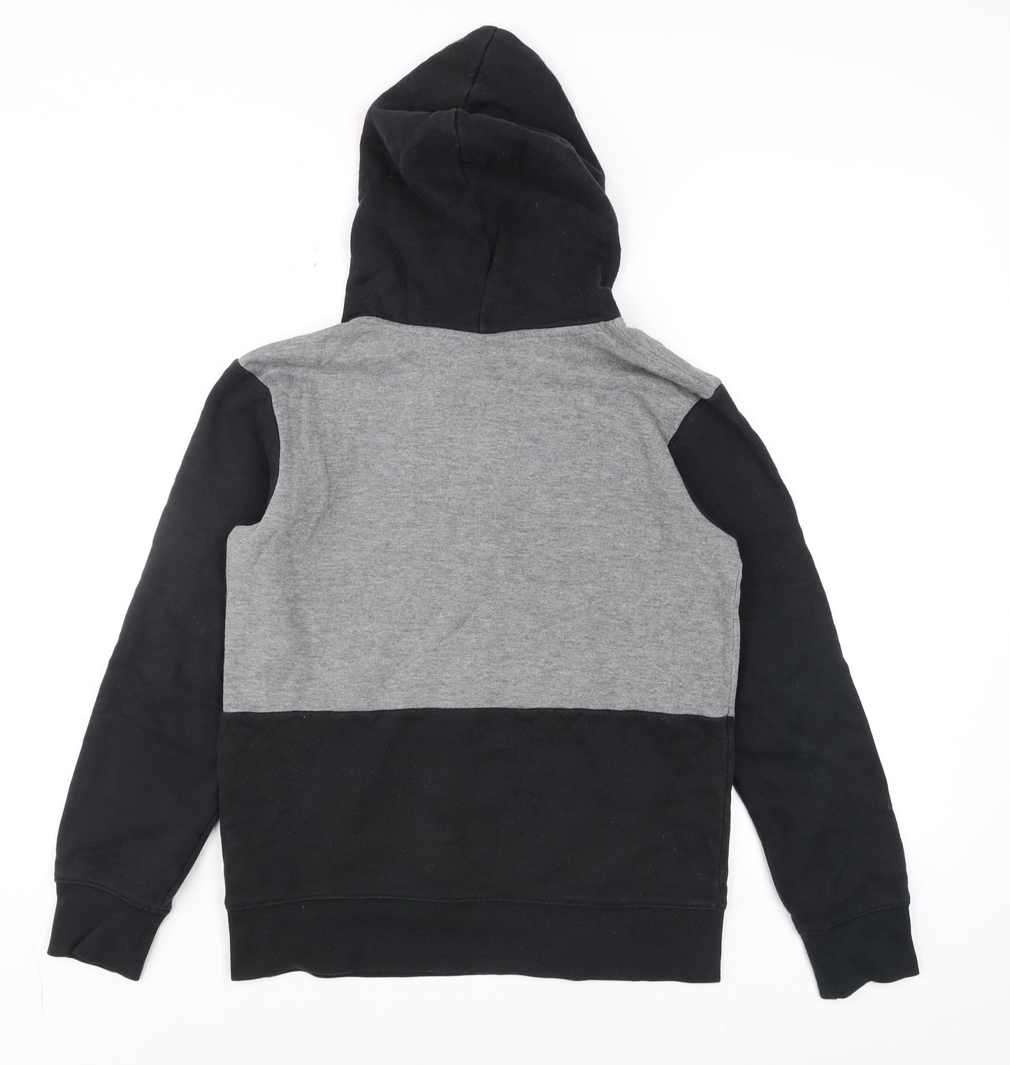 Jordan Boys Grey Black Pullover Hoodie 12-13 Years Colourblock Fleece