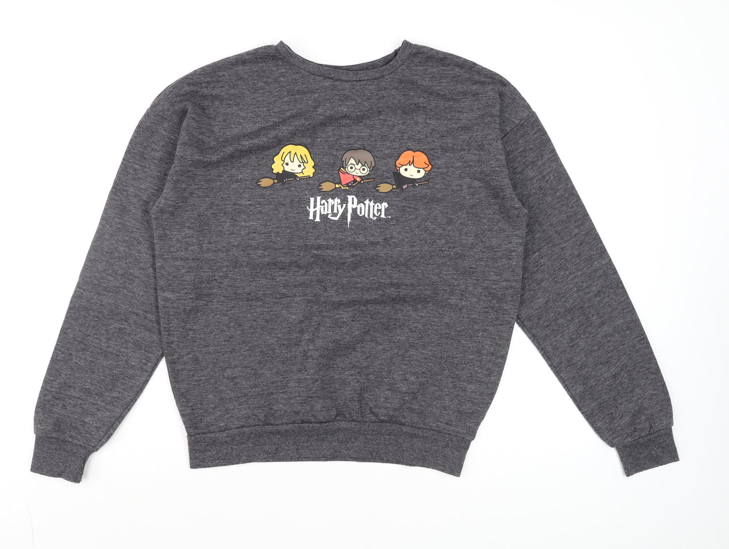 Harry Potter Boys Grey Long Sleeve Pullover Sweatshirt 2XS