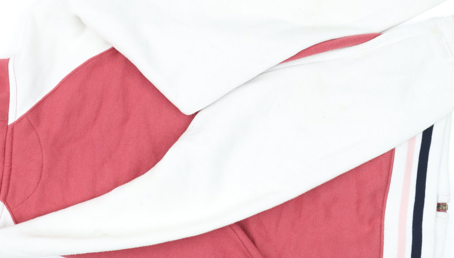 Caterpillar Women's Pink & White Full Zip Hoodie Size S
