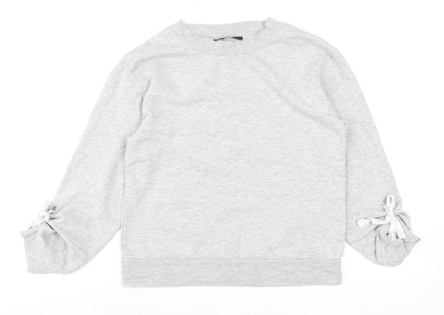 Marks and Spencer Women’s Grey Marl Long Sleeve Basic Top UK 8