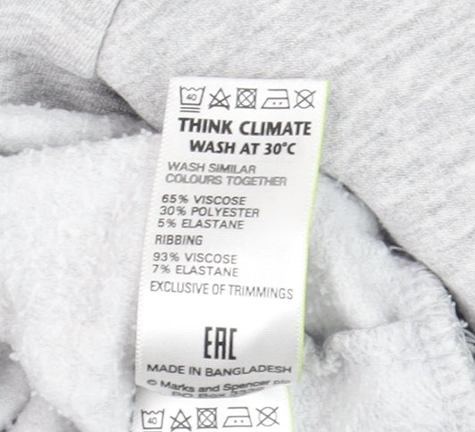 Marks and Spencer Women’s Grey Marl Long Sleeve Basic Top UK 8