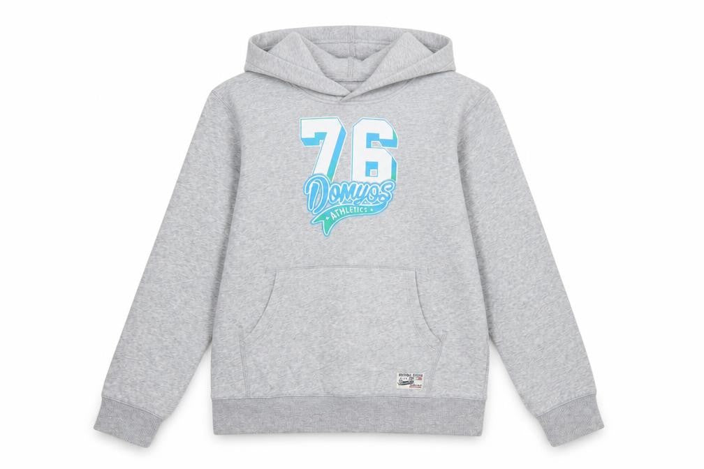 Domyos Boys Grey Pullover Hoodie 14 Years Athletic Graphic Print