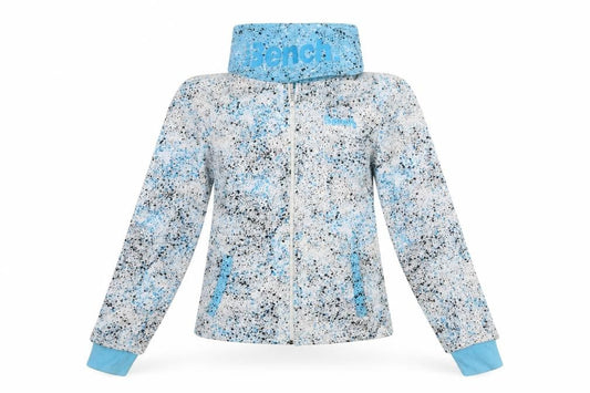 Bench Women Blue White Full Zip Hoodie Jacket Size S