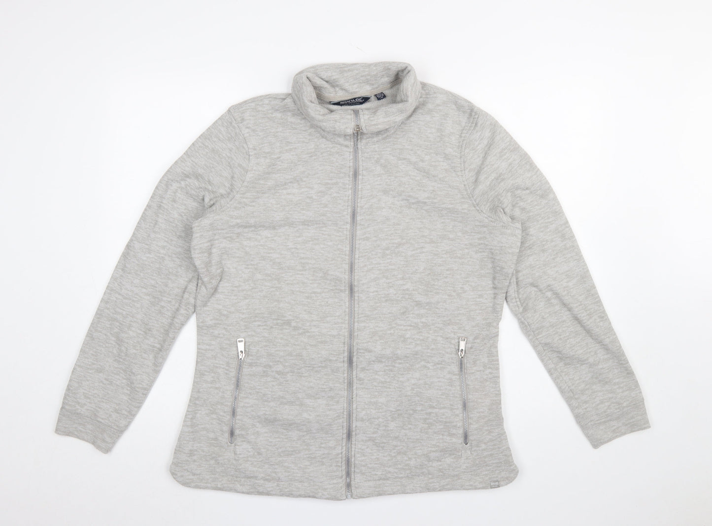 Regatta Great Outdoors Women Grey Fleece Full Zip Jacket UK 16