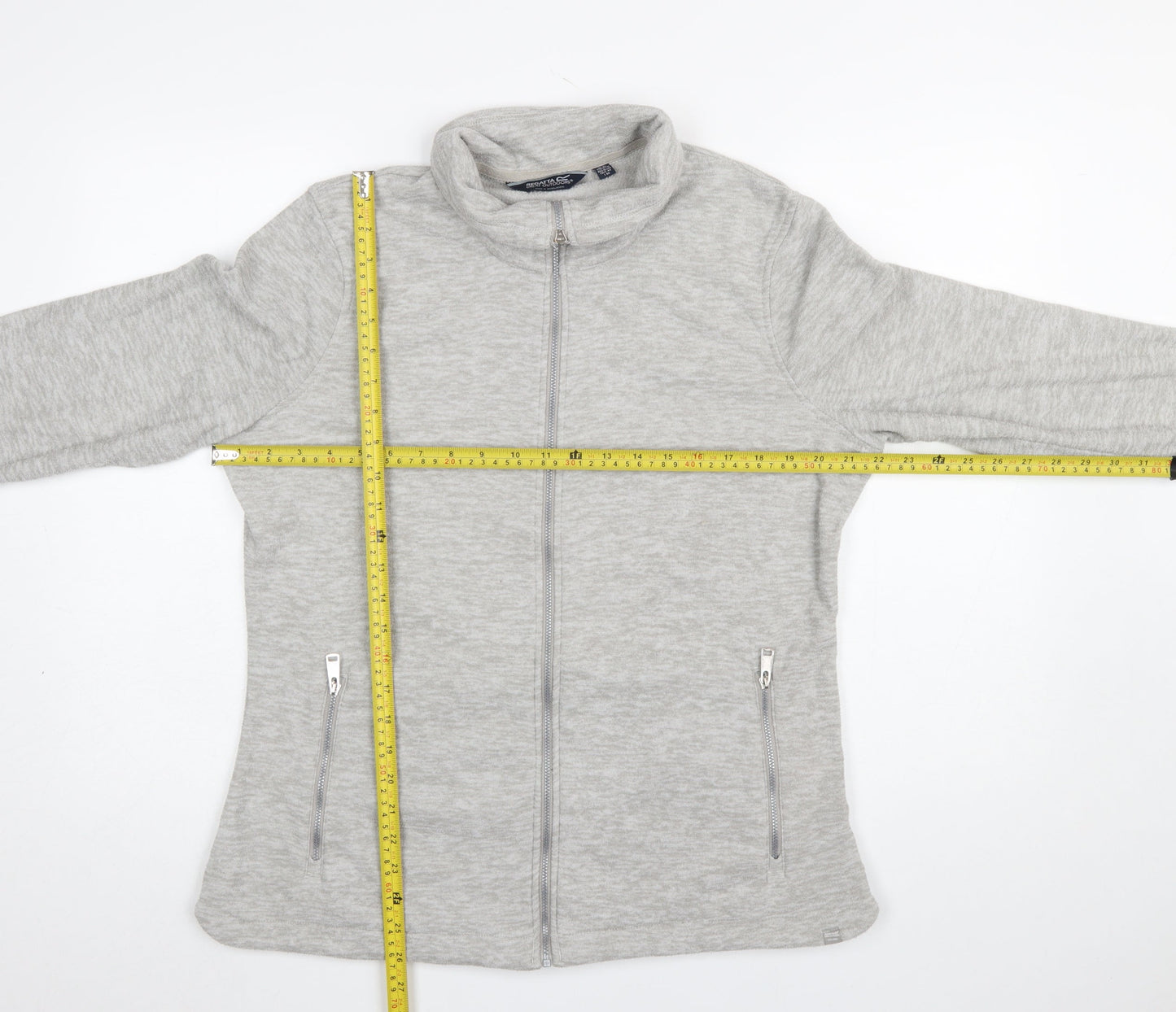 Regatta Great Outdoors Women Grey Fleece Full Zip Jacket UK 16