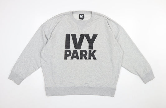 Ivy Park Women's Grey XL Crew Neck Logo Sweatshirt