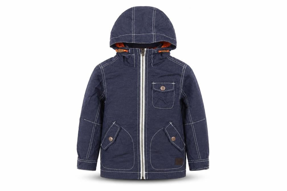 Next Boys Blue Hooded Windbreaker Jacket 4 Years Full Zip Lined Pockets
