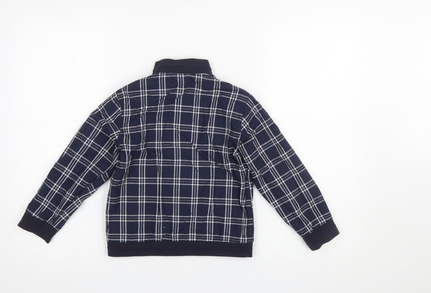 Mayoral Bros Boys Blue Check Reversible Bomber Jacket Size 5 Years