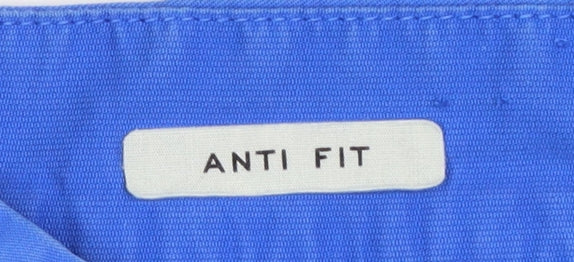 Twisted Soul Women's Blue Chino Trousers One Size Cotton Relaxed Fit