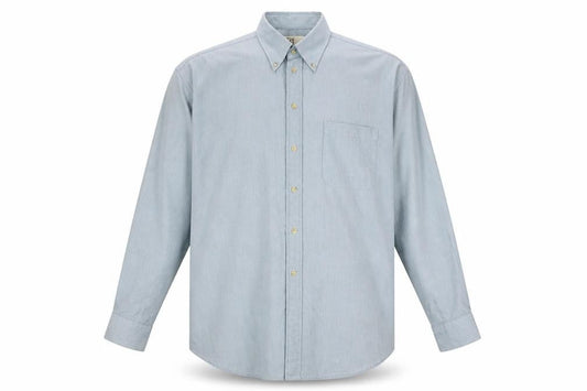 EWM Men’s Blue XL Button-Up Long Sleeve Classic Shirt