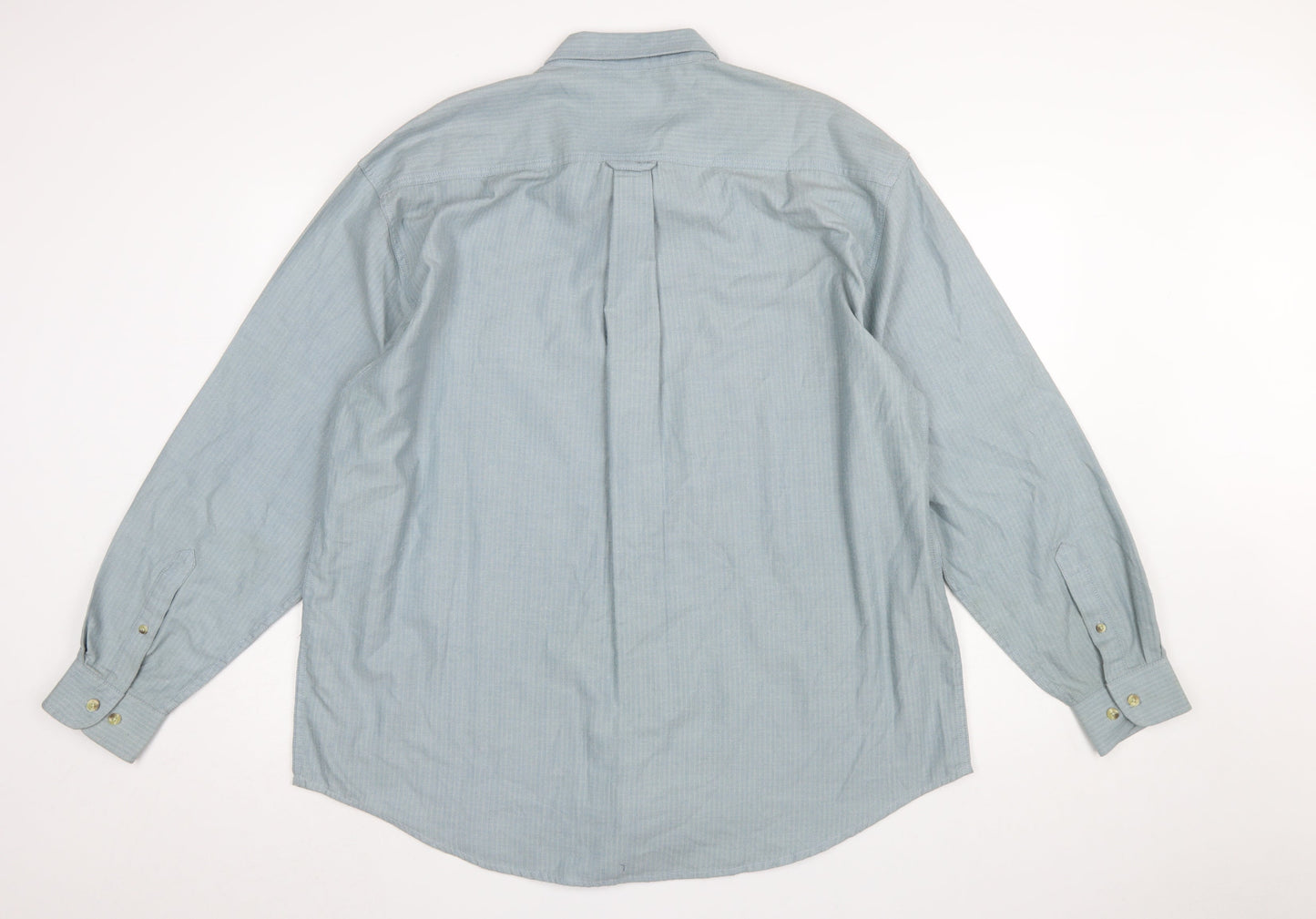 EWM Men’s Blue XL Button-Up Long Sleeve Classic Shirt